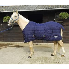 Rhinegold Heavy Turnout Rug Navy Red Check 140cm līdz 213cm