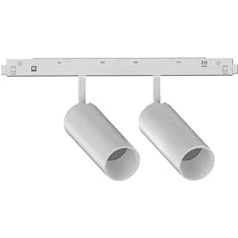 Ego LED-Strahler aus Aluminium, Weiß, 2 Leuchten, 24 W, 3000 K, silda Licht, 1–10 W