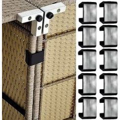 ALEOHALTER Möbel-Clips, Sofa, Terrasse, Rattanstühle, rutschfest, Möbelklemmen, Garten, Outdoor, Couch-Befestigungsclips (Größe: 4,25 cm)