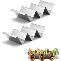 Taco turētājs 2 iepakojumā Taco turētājs nerūsējošā tērauda Taco turētājs nerūsējošā tērauda Taco turētājs 2-3 turētāji ar cietu apvalku