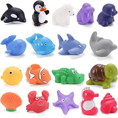 18 Pieces Baby Water Toy from 0 6 9 Months, Children's Toy Mould-Free Bath Toy from 1 2 Years, Bath Toy Baby Children Girls Boys from 1 2 3 Years, Baby Bath Gift from 4 Years