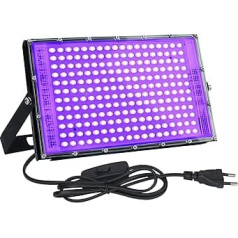 CREATESTAR LED Black Light Spotlight 150 W, UV Spotlight Flood Light 395-400 nm, IP65 Waterproof Party Light Headlight for Bar Halloween Aquarium Neon Colours Fluorescent Effects