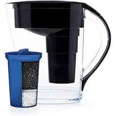 Santevia P483 Water Systems Alkaline Water Jug Mina Black Water Jug for Bases Plastic