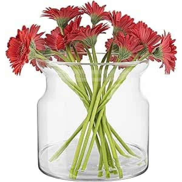 TREND FOR HOME Glass Cylinder H: 19 cm Glass Vase Round Vase Transparent Round Vase for Roses Dried Flowers Bouquet Flower Vase Wedding Decoration Glass Vase Cylinder Diameter 19 cm 4640 ml Sunflower