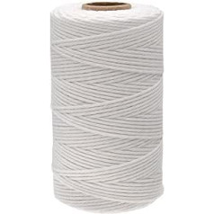 EIHI Baker's Twine Twine, 200 m Cotton Cord, 2 mm Craft Cord, Decorative Cord for DIY Arts and Crafts Gardening