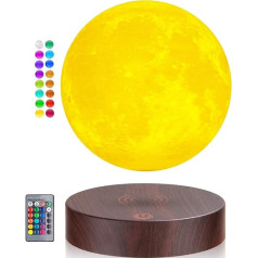 Floating Moon Lamp, Magnetic Floating LED Moonlight, Rotating 3D Moon Lamps, Rotating Night Lights, Creative Gifts for Friends, Room Decoration, Office Desk Toys (16 Colors)