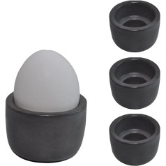 Betonics Aria Egg Cups Set of 4 Made of Concrete, Handmade Egg Cups for the Breakfast Egg and Breakfast Table, Cups Suitable for All Egg Sizes, Handmade with <3 in Germany
