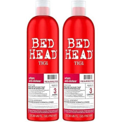 Tigi Bed Head Resurrection Shampoo/Conditioner (25.36 oz) W/Tigi After Party Smoothing Cream 3.4 oz red