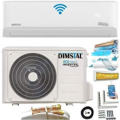 12000 BTU 3,6 kW QuickConnect Ultra Split gaisa kondicionieris + sildītājs ECO Smart WiFi / Super jonizators / pašattīrīšanās / Follow Me Pilnīgs komplekts Kluss Ietver 5 m kabeļus