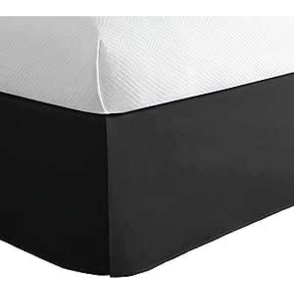 TodaysHome Heute Home Basic Baumwolle Reich Tailored Sham mit 5,1 cm Flansch 2, schwarz, Twin