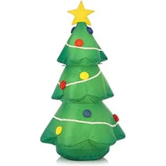 Celebright Inflatable Christmas Tree - Bright LED Lighted Porch Decoration for Outdoor and Indoor Use - Includes Stakes for Garden Use, 120cm (4ft)