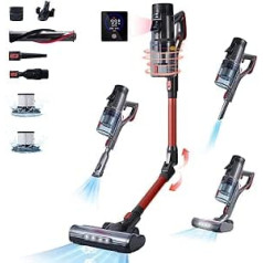 FixtFixer V10 Cordless Vacuum Cleaner, 40000Pa Battery Vacuum Cleaner with Touch Screen, Tube Foldable by 90°, Up to 80 Minutes Running Time, 6 en 1 Handle Vacuum Cleaner for Car/Home/Hard Floors