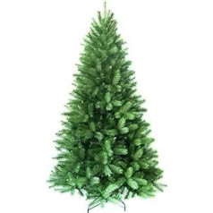 NOMA 7ft Balmoral Pine Christmas Tree Hinged Branches Metal Rotating Stand Indoor