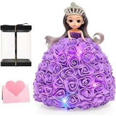 Dāvana viņai, dāvanas meitai, rožu lācis istabas dekorēšanai, dāvanas dzimšanas dienā/Valentīndienā sievai, mammai, draudzenei, meitai (violeta)
