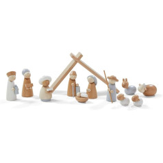 Haba Christmas Nativity Scene, Play Nativity Scene, 12 Pieces, Made of Wood