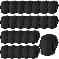 Newcotte Pack of 24 Makeup Cape Lielapjoma klientiem Black Beauty Salon Cape Short Hair Cutting Cape Profesionālie matu krāsošanas apmetņi Ūdensizturīgi veidojošie šampūni apmetņi māksliniekam kosmetologam