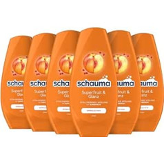 Schauma Schwarzkopf Superfruit & Shine kondicionieris (6 x 250 ml), atjaunojošs matu kondicionieris ar barojošu formulu stiprina matus un piešķir dabisku spīdumu