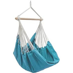 AMANKA XXL Hanging Chair 185 x 130 cm Hanging Chair for 2 People Up to 150 kg Cotton Hammock Including 360° Swivel Hanging Swing
