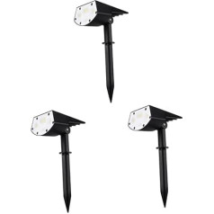 Unomor 3st Solar-rasenlampe Gartenlicht Hofbeleuchtung Straßenlicht Led-rasenlicht Landschaftslichtstecker Dekorative Außendekoration Draussen Erdungsstecker