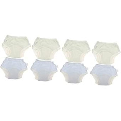 ibasenice Pack of 8 Training Bikses Zīdaiņiem Unisex Apakšveļa Zēnu Apakšveļa Bērnu Podiņa Bikses Kokvilna Meitenēm Mazgājamās Autiņbikses Polsterētas Jaundzimušo, Gaiši zaļa, debeszila