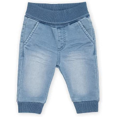 sigikid Baby Jeans with Slip Waistband for Turn-Up and Leg Cuffs Made of Elastic Ribbed - Soft Sweat Denim Quality and Comfortable Fit for Girls and Boys Size 62 - 98