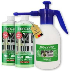 Nell Ultra Green Growth Remover & Algae Remover koncentrāta komplekts, īpaši spēcīgs! Automātiski noņem zaļo augšanu un aļģes ar ilgstošu aizsardzību - Aļģu un zaļo augšanas noņemšanas līdzeklis 2 x 1000 ml ar