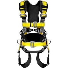 PONSA Padded Safety Harness for Working at Height (2 Anchors to Prevent Drops) Front and Back Maintenance Belt