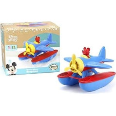 Zaļā rotaļlieta Disney Baby Exclusive Mickey Mouse hidroplāns, zils/sarkans — izlikšanās spēle, motoriskās prasmes, bērnu peldēšanas transportlīdzeklis peldēšanai. Nesatur BPA, ftalātus, PVC