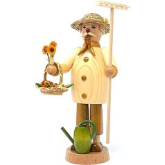 Drechslerei Friedbert Uhlig, incense smoker no. 041, gardener, 25 cm high, turned from regional wood, real handmade from the Ore Mountains, Christmas, wood art, real wood