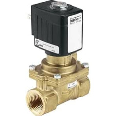 Bürkert 221846 2/2-VIELU MAGNĒTISKAIS VĀRSTS AR servo membrānu 230 V/50-60 Hz Savienojums G 1/2 Uzmava KV Vērtība 63,33 L/min Betriebsd