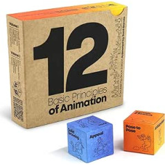 Flipboku - Flipbook Animation Kit - Apgūstiet 12 animācijas principus - 2 krāsojamās grāmatas - ar DIY papīra kubu spēli - 12 paplašinātās realitātes video - bērniem un pieaugušajiem - dāvanu ideja