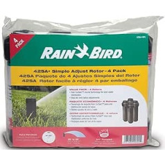 Rain Bird 42SA+/4PK vienkāršas regulēšanas zobrata piedziņas rotors, Einstellbar 40° - 360° Muster, 26' - 38' Sprühabstand, 4er-Pack