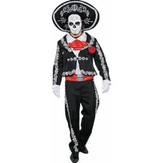 Spooktacular Creations Vīriešu mirušo dienas kostīms Mariachi Senor kostīmu komplekts Helovīna saģērbšanas ballīte, Dia de Los Muertos