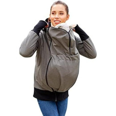 Esi! Mama ūdensizturīga visiem laikapstākļiem 3-in-1 – pārnēsāšanas jaka, grūtnieču jaka un sieviešu jaka viss vienā, izgatavota no softshell (ūdens stabs: 10 000 mm)