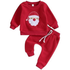 Geagodelia Baby Boys Christmas Outfit Clothing Christmas Outfit Baby Clothing Set Long Sleeve Sweatshirt + Trousers Newborn Soft Baby Set Two Piece