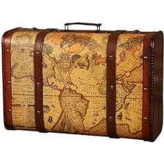 Vintage Trunk Trunk Decorative Treasure Chest Decorative Travel Chest Cardboard Boxes Retro Jewelry Storage for Keepsake Bedroom Party Decoration (02-L)