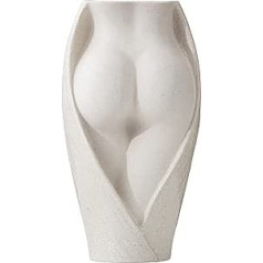 Ceramic vase white vase for pampas grass, creative vase body design flower vase modern decoration vase women's body ideal for dried flowers and flowers handmade small vases decoration ornaments