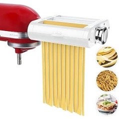 Antree 3 in 1 Pasta Roller & Cutter Attachment Kit for KitchenAid Blender Includes pasta blade roller, spaghetti cutter, fettuccine cutter