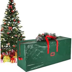 badaren glabāšanas soma Ziemassvētku eglītei, 1,8 m, Zaļa Ziemassvētku eglītes soma, Ūdensizturīga Ziemassvētku eglītes uzglabāšanas soma, Ziemassvētku eglīšu uzglabāšanas soma, Taisnstūrveida 120 x 33 x 50 cm