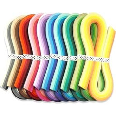 JUYA Multicoloured Paper Quilling Strips Set 60 Colours 10 Packs 54 cm Length Paper Width 10 mm