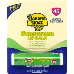Banana Boat Aloe Vera ar E vitamīnu sauļošanās lūpu balzams SPF 45