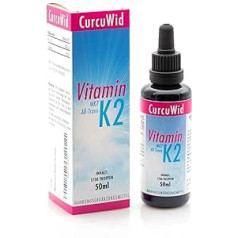 Curcuwid K2 vitamīns MK7 All-Trans/Laboratorijā pārbaudīts/Ph.Eur. / 50 ml / Miron Glass