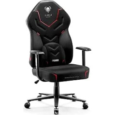 Diablo X-Gamer 2.0 spēļu krēsls biroja krēsla auduma pārvalks Ergonomiska dizaina jostasvietas spilvens Mīksts spilventiņu spilvens