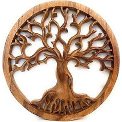 Trintura Tree of Life Wood 30 cm Wall Picture Acacia Wood Tree of Life Gift Idea Wall Decoration Tree of Life Wooden Wall Decoration Family Wall Art