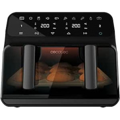 Cecotec Cecofry Advance 9000 Window Air Fryer 2200W Double Basket 9L (2 no 4,5L) 8 režīmi 80°C - 200°C Touch Control