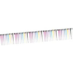 Frcolor Pack of 50 Eyebrow Brush Beauty Tool Skropstu ķemme Dubultās birstes Ķemmes malu birste uzacu veidošanai Skropstu tušas ķemme Skropstu birstes Matu ķemmes Main Coil Para