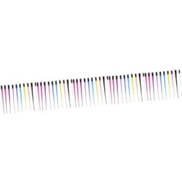 Frcolor Pack of 50 Eyebrow Brush Beauty Tool Skropstu ķemme Dubultās birstes Ķemmes malu birste uzacu veidošanai Skropstu tušas ķemme Skropstu birstes Matu ķemmes Main Coil Para