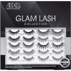 Ardell Professional Glam Lash Collection, 10 dažādu mākslīgo skropstu komplekts, kas izgatavots no sintētiskiem vai īstiem matiem (ar skropstu līmi)