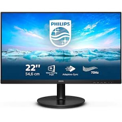 Philips V Line 222V8LA/00 datora monitors 54,6 cm (21,5) 1920, W127225414 (monitors 54,6 cm (21,5) 1920 x 1080 pikseļi Full HD LCD melns