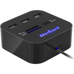 3-портовый USB 2.0 HUB с устройством чтения карт памяти